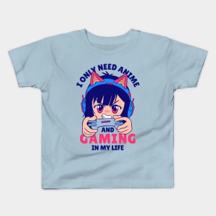 Anime and Gaming for Life Kids T-Shirt